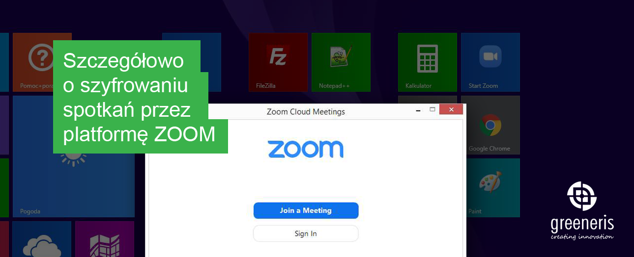 Szczegółowo o szyfrowaniu spotkań  przez platformę ZOOM